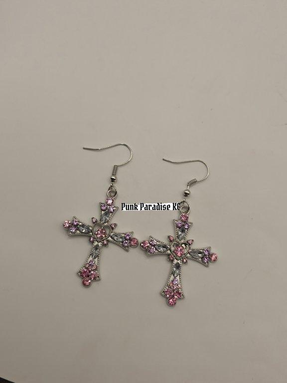 Y2K cross earrings