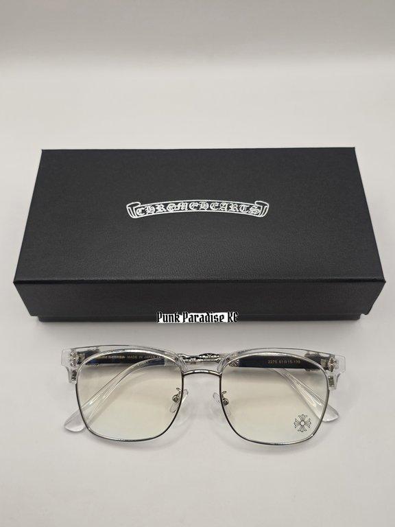 Metallic clear silver Chrome Hearts glasses