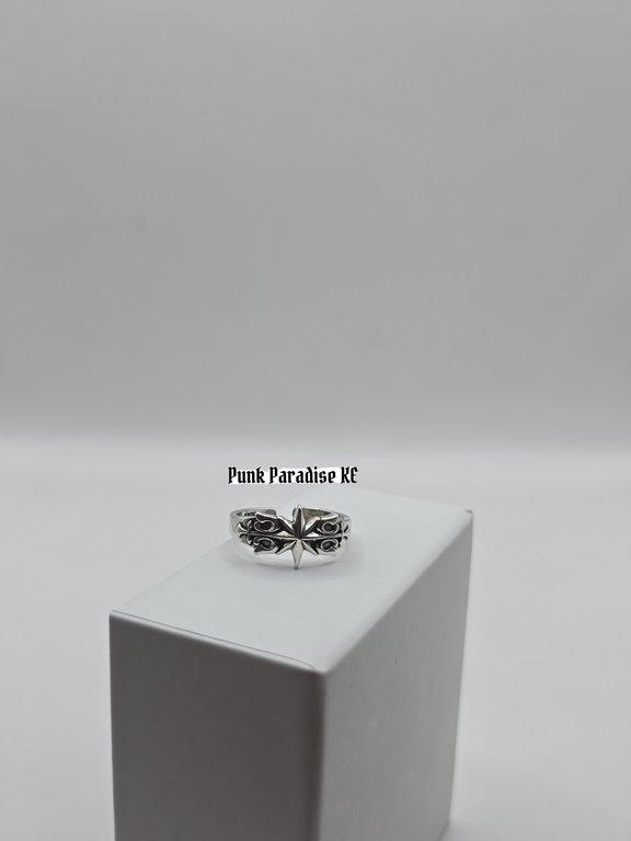 Silver star ring